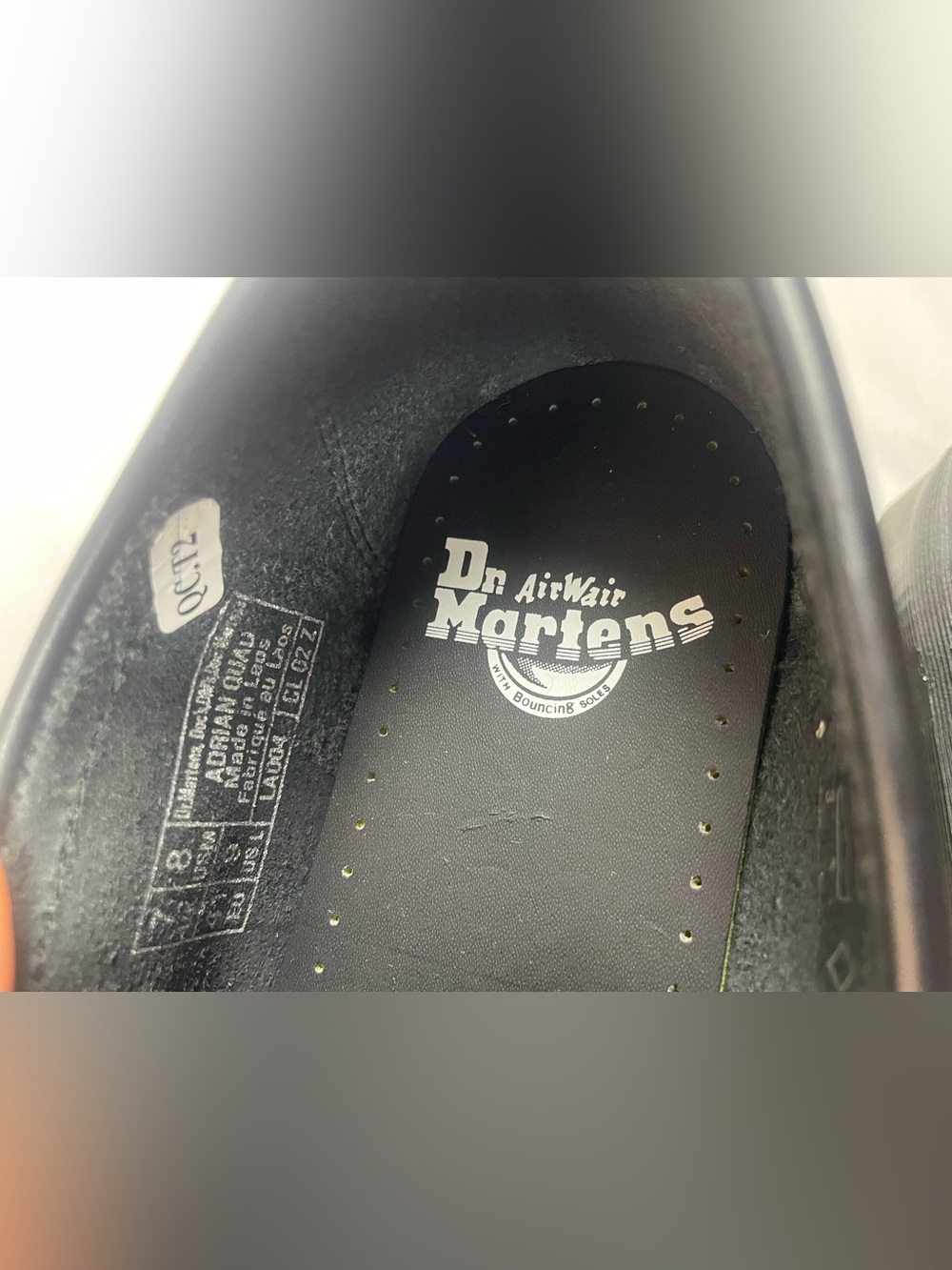 Dr. Martens Black Leather Tassel Loafers with Yellow Stitching - Picture 8 of 11